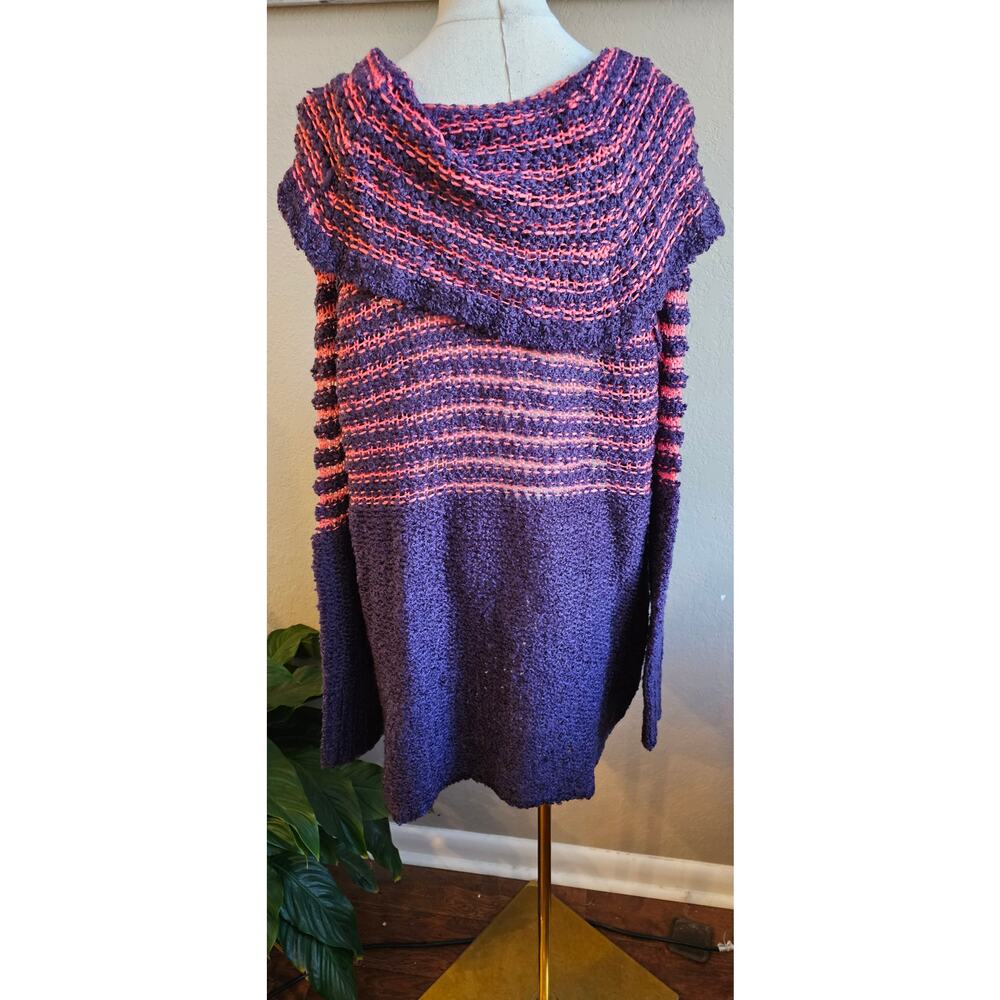 Umgee Off Shoulder Oversized Cowl Neck Tunic Sweater Women Size M Cozy KnitGoo‎
